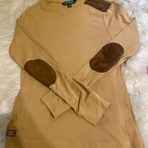 Ralph Lauren top with elbow patches!